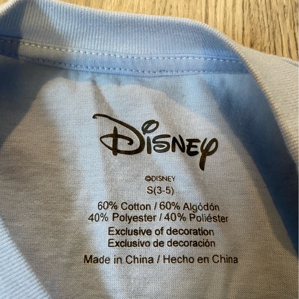 Disney Mickey Mouse Embroidered Blue Short Sleeve Crop Top Women’s Size Small - Picture 5 of 5